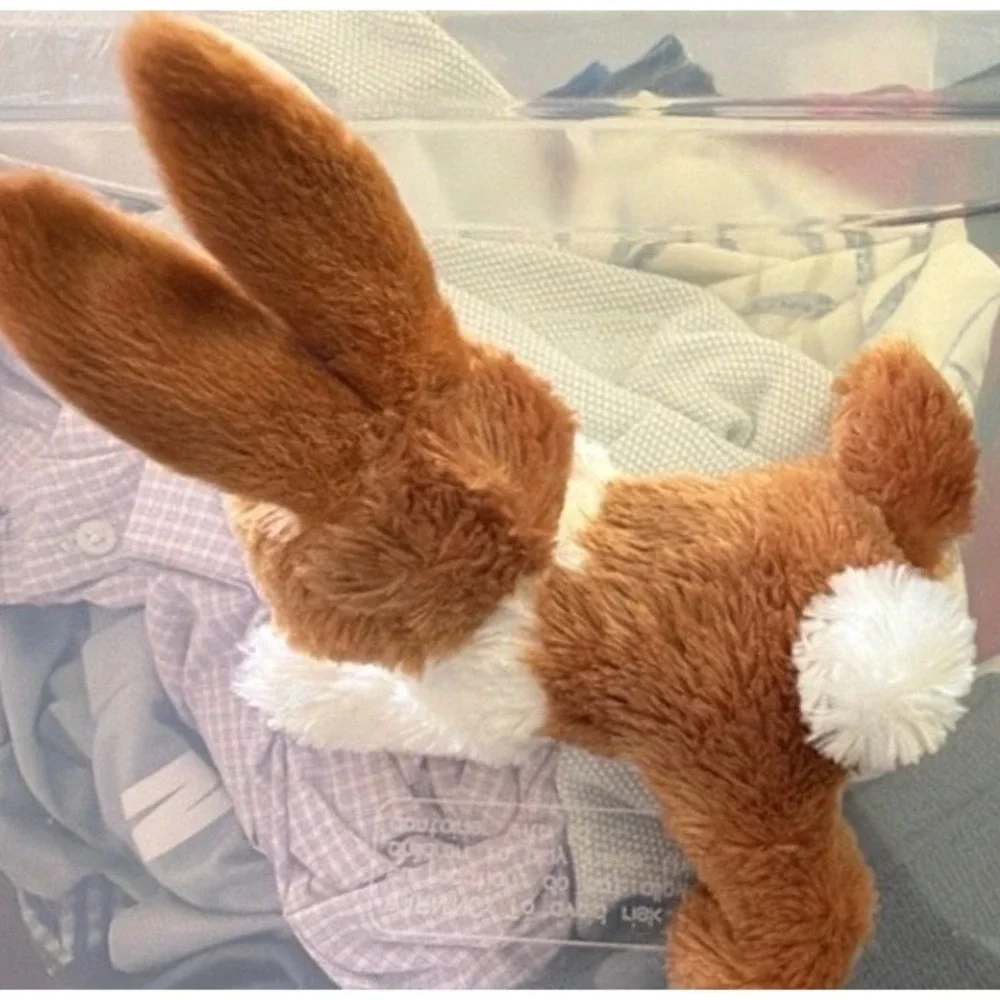 Aurora Plush Bunny Rabbit Small Brown White Very Good Floppy Stuffed‎ Animal Toy